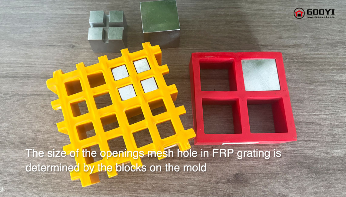 The blocks on the mold