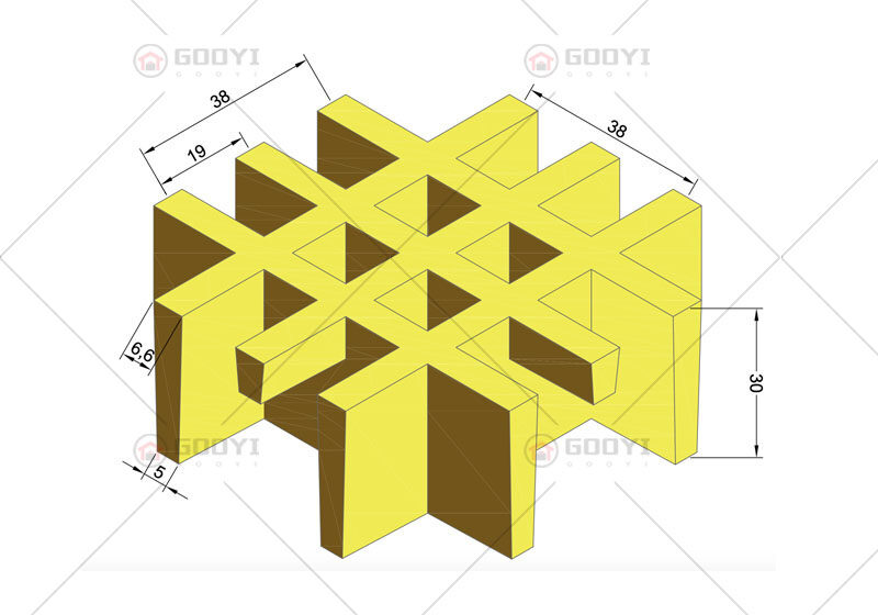 FRP Grating Mesh 19x19:38x38x30