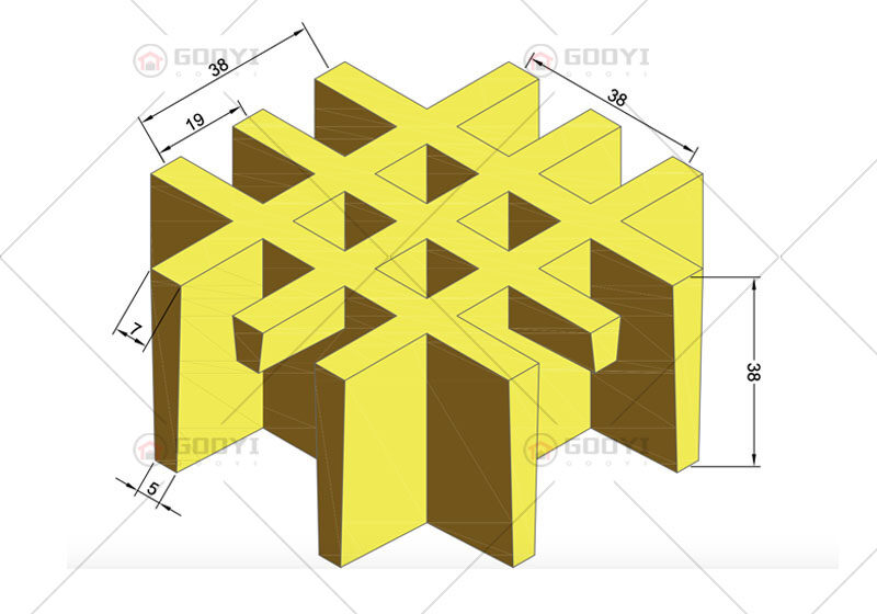 FRP Grating Mesh 19x19:38x38x38