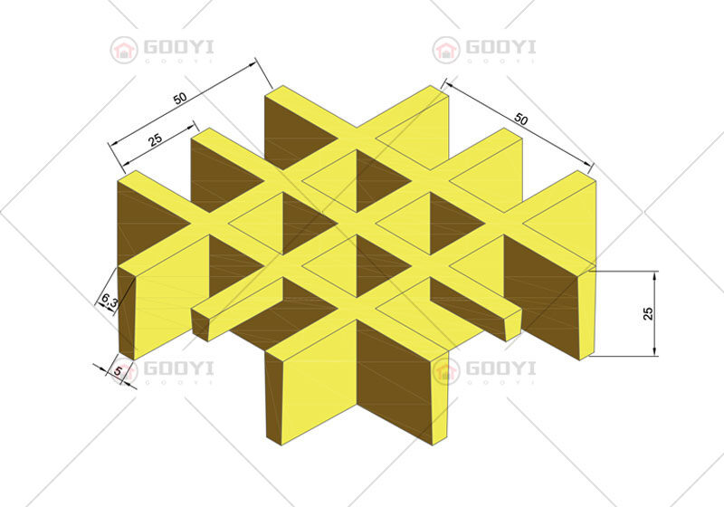 FRP Grating Mesh 25x25:50x50x25