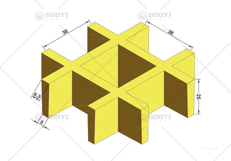 FRP Grating Mesh 38x38x25