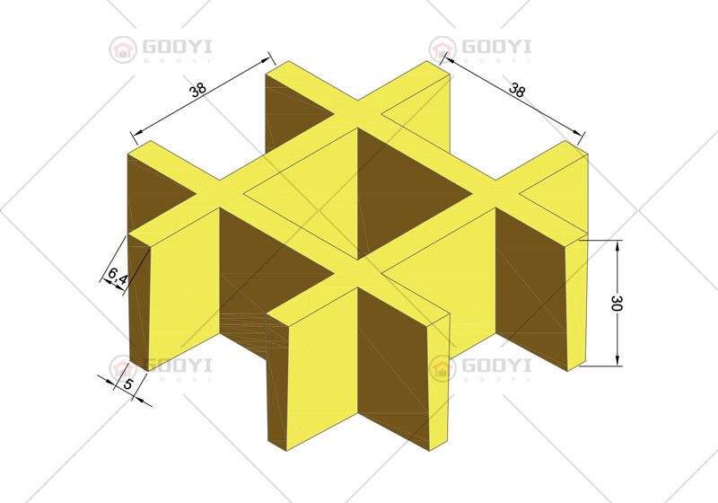 FRP Grating Mesh 38x38x30