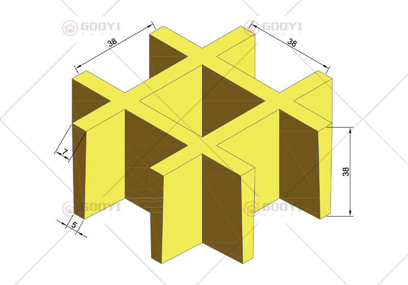 FRP Grating Mesh 38x38x38
